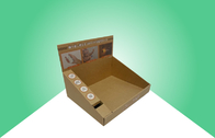 Brown Natural Kraft Cardboard Counter Display, bán thiết bị điện tử