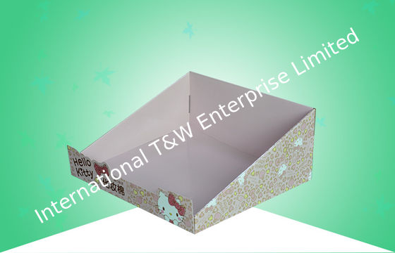 Giá tốt. Màn hình trên quầy các tông có thể tái chế để quảng cáo miếng bông trang điểm Hello Kitty trực tuyến