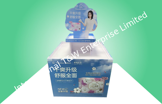 Tất cả các màn hình hiển thị bằng bìa cứng có thể tái chế để quảng cáo tấm vệ sinh