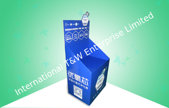 Giá tốt. Blue Cardboard Dump Bins For Promoting Air filter , Easy - assembly trực tuyến