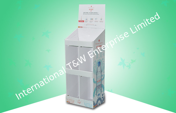 Giá tốt. Bottle Pure Water Corrugated Cardboard Floor Display Stands With Strong Design trực tuyến