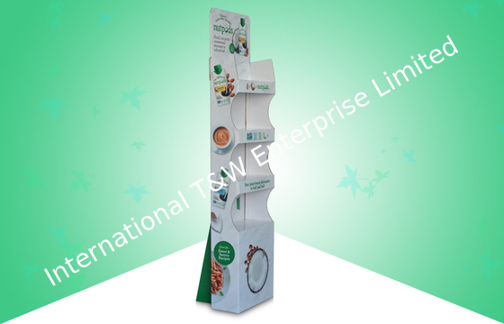 Giá tốt. Easy Built Up Corrugated Floor Displays Promoting Foods With Glossy PP Lamination trực tuyến