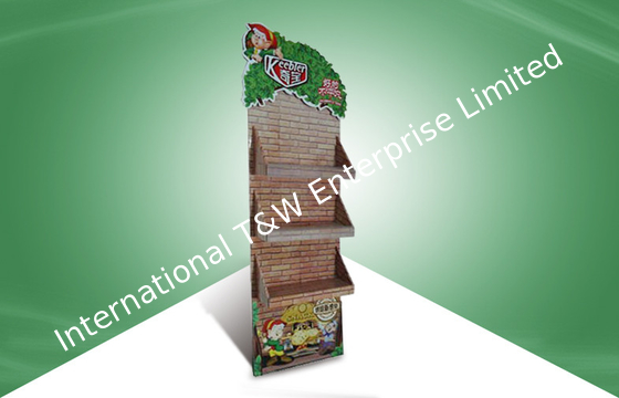 Giá tốt. Floor Standing corrugated cardboard display Stand Shop Snacks Storage trực tuyến