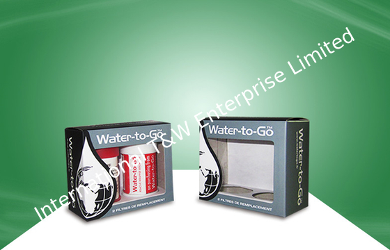 OEM Pantone màu giấy đóng gói hộp hộp hộp với cửa sổ PET cho bộ lọc