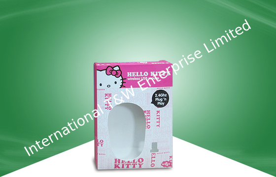 Hộp đóng gói giấy đầy màu hộp bìa với cửa sổ cho chuột Hello Kitty