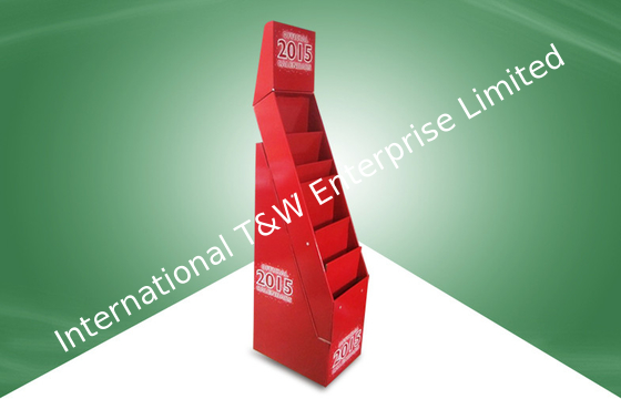 Giá tốt. Books / Brochure / Magazine Pop Cardboard Display Stand In Red Color trực tuyến