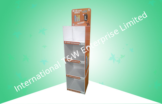 Giá tốt. Các kệ POS mạnh mẽ 4 kệ Hiển thị khán đài quảng bá đồ uống với thiết kế hoàn thành trực tuyến