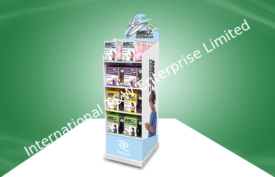 Giá tốt. Beautiful Four-shelf POS Cardboard Displays Glossy Lamination for Electronic Products trực tuyến