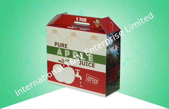 Giá tốt. Hộp giấy đóng gói tùy chỉnh Hộp đựng nước ép táo có tay cầm chắc chắn trực tuyến