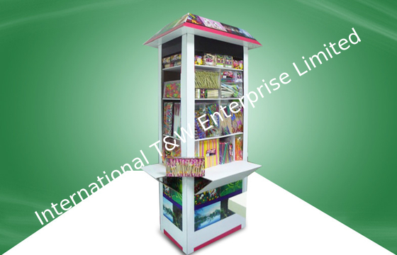 Giá tốt. Unique Design House Shape  Cardboard Display Stand Floor  Display For Picnic Items trực tuyến