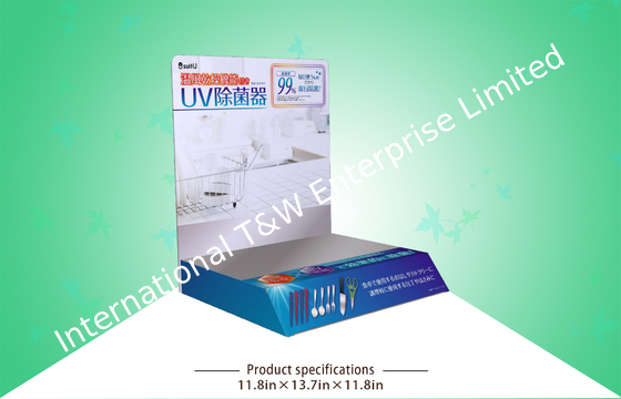 Giá tốt. Bespoke PP Lamination Cardboard Màn hình hiển thị cho máy tiệt trùng UV trực tuyến
