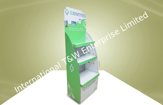 Giá tốt. Green Cardboard Display Stands Adjustable Shelves For Health Care Products trực tuyến